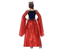 Kostuums voor Volwassenen 113916 Rood Marineblauw Middeleeuwse Koningin - Maat: XS/S - Maat: XS/S - thumbnail