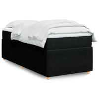 Boxspring met matras stof zwart 90x190 cm - thumbnail