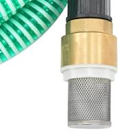 VidaXL Zuigslang met messing koppelingen 1,1&apos;&apos; 20 m pvc groen - thumbnail