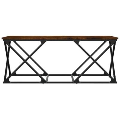 Salontafel 100x49x40 cm bewerkt hout gerookt eikenkleurig