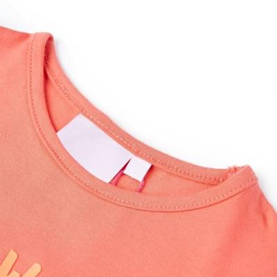 Kindershirt 140 koraalkleurig