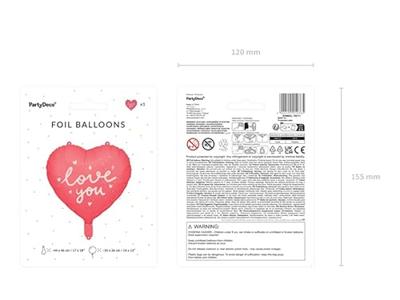 Folieballon &apos;Love You&apos; Hart (45cm)