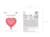Folieballon &apos;Love You&apos; Hart (45cm) - thumbnail