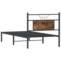 Bedframe zonder matras hout gerookt eikenkleurig 80x200 cm - thumbnail