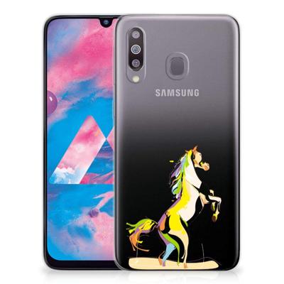 Samsung Galaxy M30 Telefoonhoesje met Naam Horse Color Samsung Galaxy M30 Telefoonhoesje met Naam Horse Color