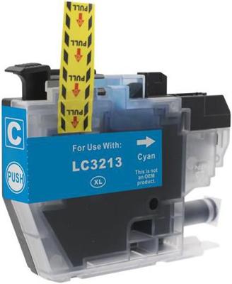 Huismerk Brother LC-3213C cartridge cyaan