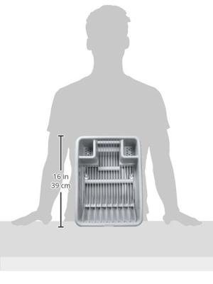 Curver afdruiprek op plateau 38x29x8.5 cm lichtgrijs