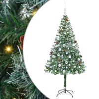 VidaXL Kunstkerstboom met 300 led groen 180 cm pvc en staal - thumbnail