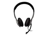 V7 HU521 Deluxe USB Stereo Hoofdtelefoon met Microfoon Zwart/Grijs - thumbnail