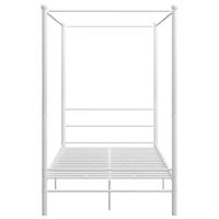 Hemelbedframe metaal wit 140x200 cm - thumbnail