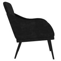 Fauteuil 63x76x80 cm fluweel zwart - thumbnail