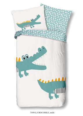 Good Morning Kinderdekbedovertrek "krokodil" - Multi - (135x200 cm) - Katoen