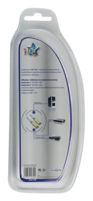 HQ bf-m081-1.0 cat5e utp netwerkkabel rj45 (8/8) male - rj45 (8/8) male 1.00 m grijs