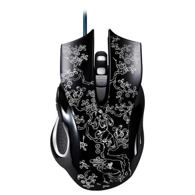 Chasing Leopard 169 USB 2400DPI vier-Speed Instelbare LED-achtergrondverlichting Wired optische E-sport gaming muis met contragewicht lengte: 1.45 m