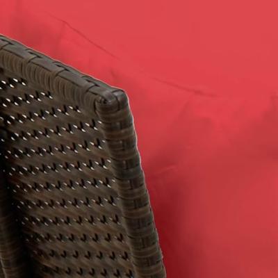 Tuinbank met kussens poly rattan bruin