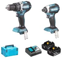 Makita DLX2180TJ1 Accu Combiset 2-delig (DHP484 + DTD153) 18V 5.0Ah in Mbox - thumbnail