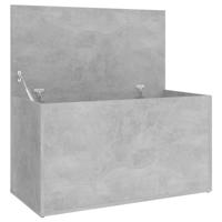 VidaXL Opbergkist 84x42x46 cm bewerkt hout betongrijs - thumbnail
