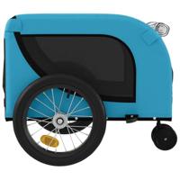 Hondenfietstrailer oxford stof en ijzer blauw en zwart - thumbnail