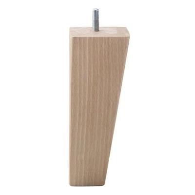Meubelpoot vierkant 7,5 bij 7,5 cm en hoogte 20 cm van massief hout (M8)