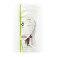 Subwooferkabel | 2x RCA Male - RCA Female | 0,2 m | Zwart - thumbnail