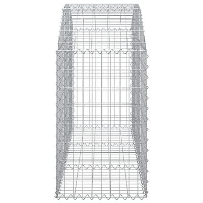 VidaXL Schanskorf gewelfd 150x50x80/100 cm gegalvaniseerd ijzer