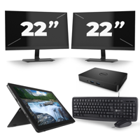 Dell Latitude 5290 - Intel Core i5-8e Generatie - 12 inch - 16GB RAM - 256GB SSD - Windows 11 + 2x 22 inch Monitor - thumbnail