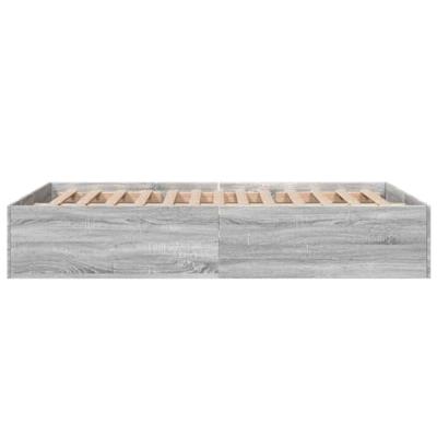 Bedframe bewerkt hout grijs sonoma eikenkleurig 120x190 cm
