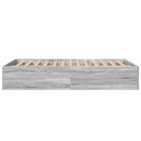Bedframe bewerkt hout grijs sonoma eikenkleurig 120x190 cm - thumbnail