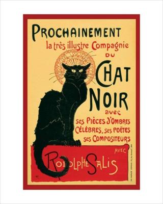 Kunstdruk Chat Noir 40x50cm