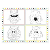 Folat BV Kleurplaat placemat monster bash, 6st. - thumbnail