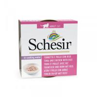 SCHESIR in cooking water Tuna with chicken and rice - nat kattenvoer - 85 g - thumbnail