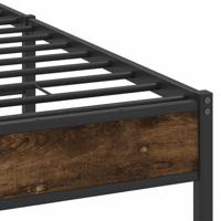 Bedframe zonder matras hout gerookt eikenkleurig 137x190 cm - thumbnail