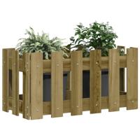 Plantenbak met hekontwerp 60x30x30 cm gempregneerd grenenhout - thumbnail