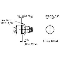 Bulgin MP0037 MP0037 Vandalismebestendige druktoets 50 V 1 A 1x uit/(aan) Moment (Ø x l) 21.5 mm x 29.6 mm IP68 (frontplaten afdichting) 1 stuk(s) - thumbnail