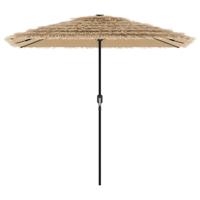 Parasol met stalen paal 248x248x248 cm bruin - thumbnail