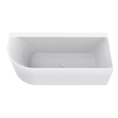 Wiesbaden Hoekbad Zenn 180x80 cm Met Waste Mat Wit