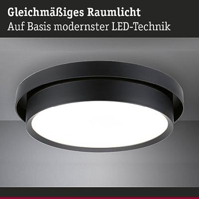 Paulmann 96780 Malik LED-plafondlamp LED 13.5 W Zwart (mat) Paulmann 96780 Malik LED-plafondlamp LED 13.5 W Zwart (mat)
