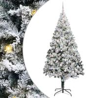 Kunstkerstboom met 300 LED Wit 240 cm PVC en Staal en Kunststof - thumbnail