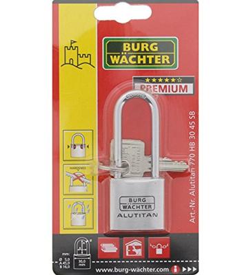 Burg Wächter 36041 Hangslot 29.70 mm Verschillend sluitend Aluminium Sleutelslot