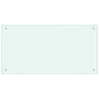 VidaXL Spatscherm keuken 80x40 cm gehard glas wit - thumbnail