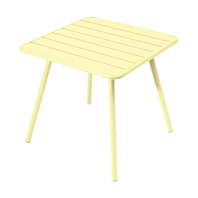 Fermob Luxembourg tuintafel vierpoot 80x80 cm Frosted Lemon