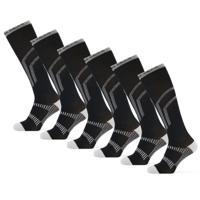 Poederbaas Skisokken Lightweight 6-pack Zwart-35/38 - thumbnail