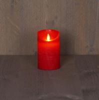 Batterijverlichting LED kaarsen wax rustiek 7,5x12,5 cm rood Anna's Collection - Annas collection - thumbnail