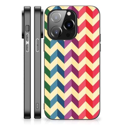 iPhone 14 Pro Back Case Zigzag Multi Color