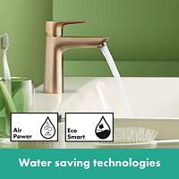Hansgrohe Wastafelmengkraan Talis E 110 Eengreeps CoolStart Zonder Afvoer Geborsteld Brons - thumbnail