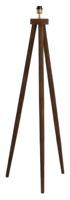 Light & Living Vloerlamp 'Ilias' Mangohout, 122cm, kleur Mat Bruin - thumbnail