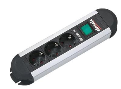 Bachmann 330.070 Stekkerdoos met schakelaar Zwart, Aluminium Randaarde stekker 1 stuk(s) Bachmann 330.070 Stekkerdoos met schakelaar Zwart, Aluminium Randaarde stekker 1 stuk(s)