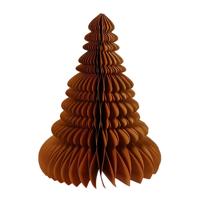 Papieren kerstboom glitter 40 cm mosterd kerstversiering Buitengewoon de Boet - Buitengewoon de boet - thumbnail