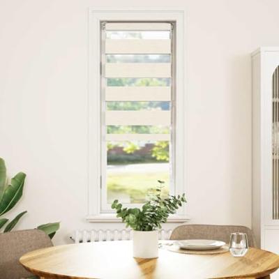 VidaXL Zebra blind 40x150 cm stofbreedte 35,9 cm polyester marmerbeige VidaXL Zebra blind 40x150 cm stofbreedte 35,9 cm polyester marmerbeige