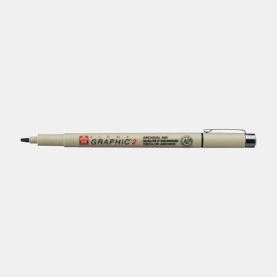 Fineliner sakura pigma graphic 2 2.0mm zwart Fineliner sakura pigma graphic 2 2.0mm zwart